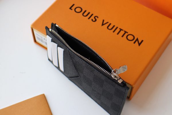 Louis Vuitton New Coin Zipper Card Holder - Black - Image 3