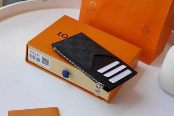 Louis Vuitton New Coin Zipper Card Holder - Black - Image 5