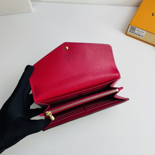 Louis Vuitton Monogram Canvas Envelope Wallet - Red - Image 2
