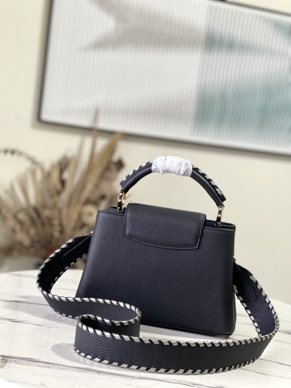 Louis Vuitton Capucines Medium Handbag - Black - Image 3