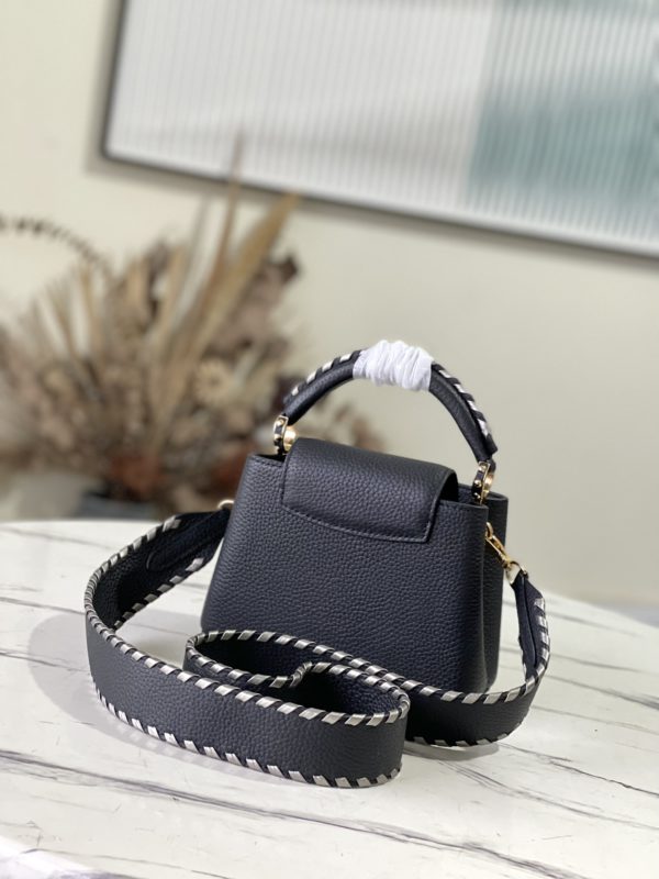 Louis Vuitton Capucines Mini Handbag - Black - Image 4