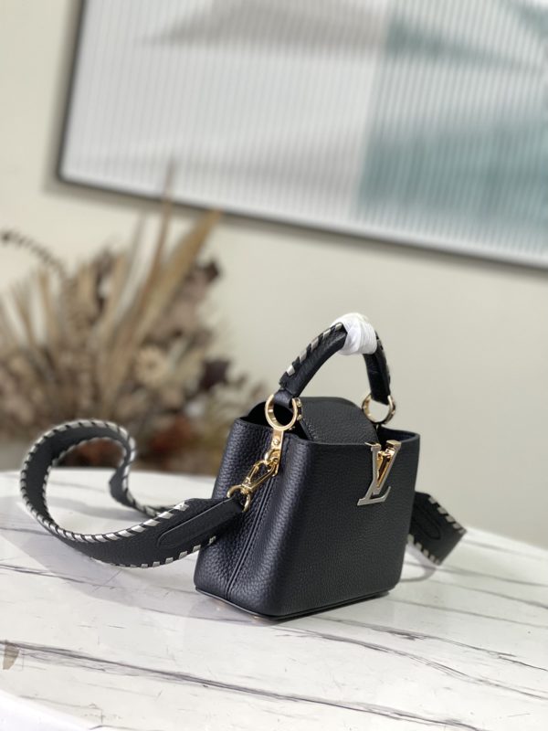Louis Vuitton Capucines Mini Handbag - Black - Image 5