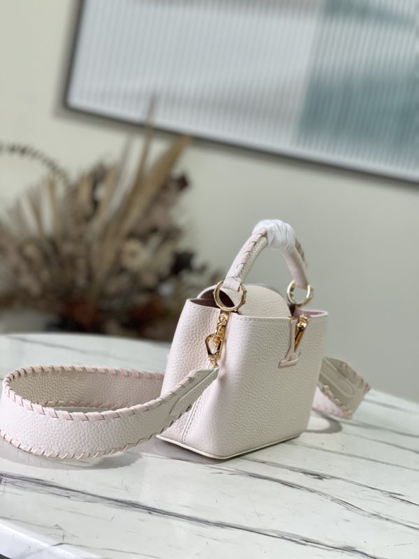 Louis Vuitton Capucines Mini Handbag - White - Image 5