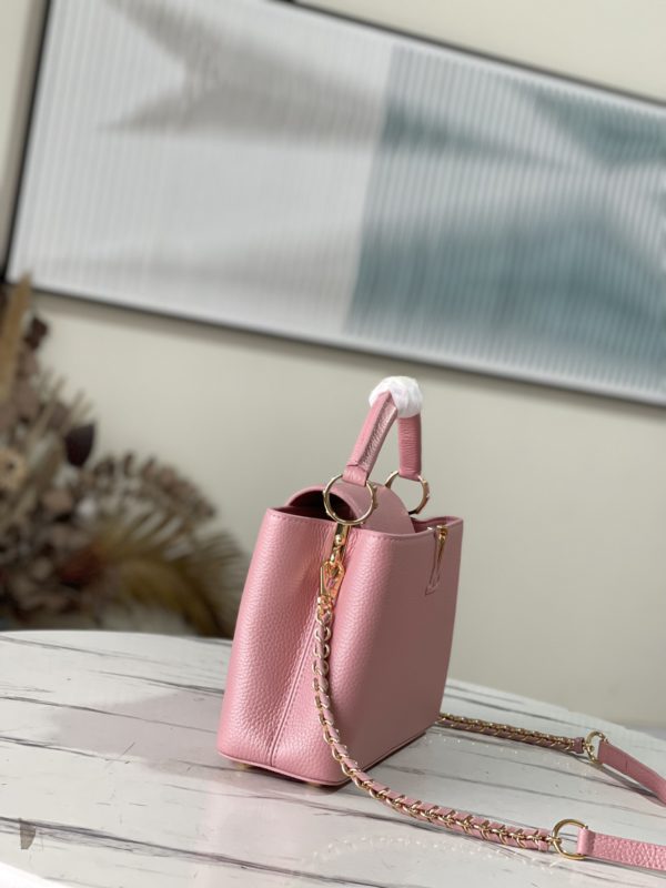 Louis Vuitton Capucines BB Streamer Powder Small Handbag - Image 5