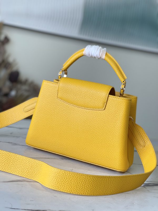 Louis Vuitton Capucines Small Handbag - Yellow - Image 3