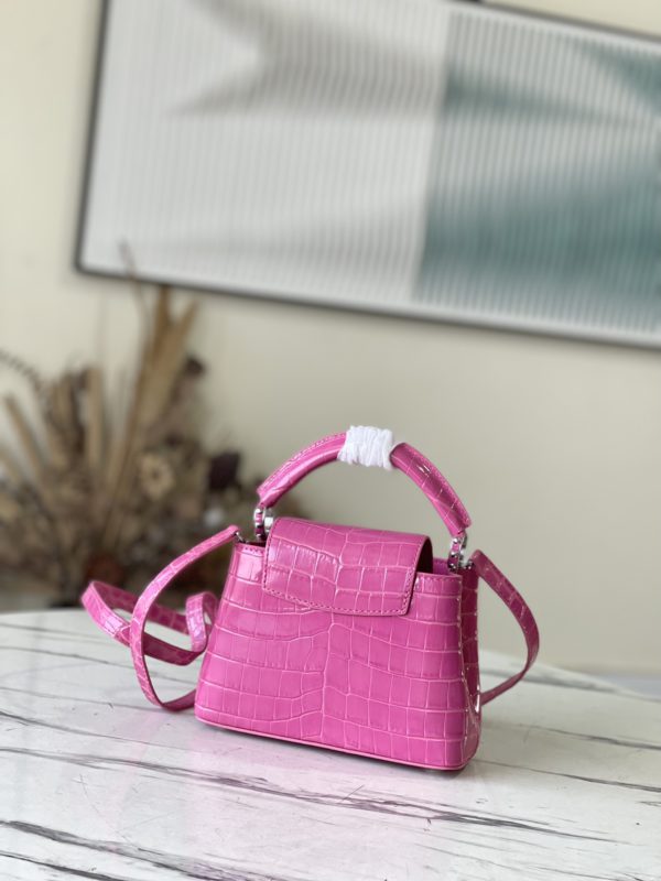 Louis Vuitton Capucines Mini Handbag - Rose Red - Image 3