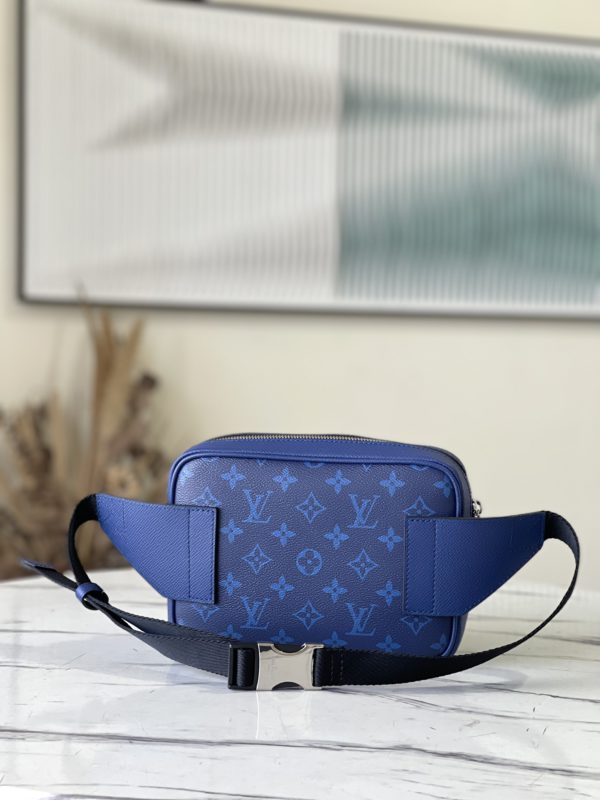 Louis Vuitton Saffiano Outdoor Waist Bag - Blue - Image 3