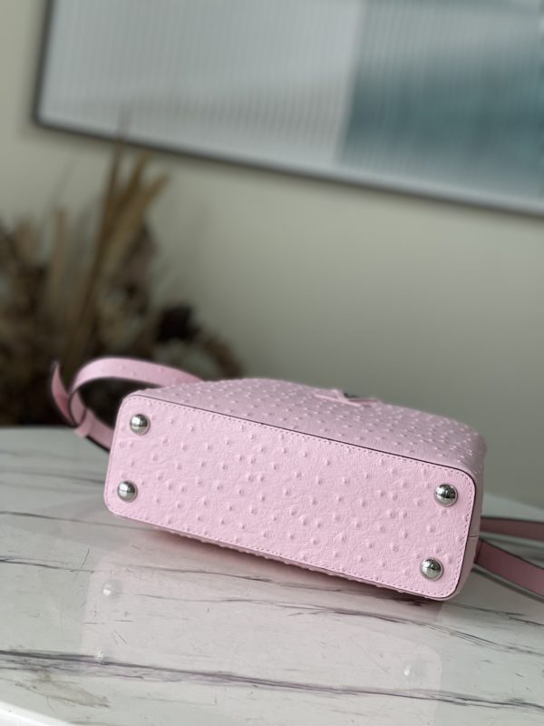 Louis Vuitton Small Capucines Ostrich Leather Handbag - Pink - Image 2
