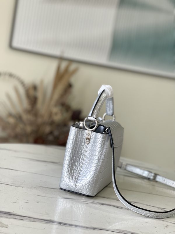 Louis Vuitton Capucines Mini Handbag - Silver - Image 2