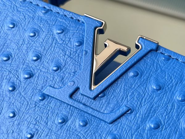 Louis Vuitton Small Capucines Ostrich Leather Handbag - Image 9