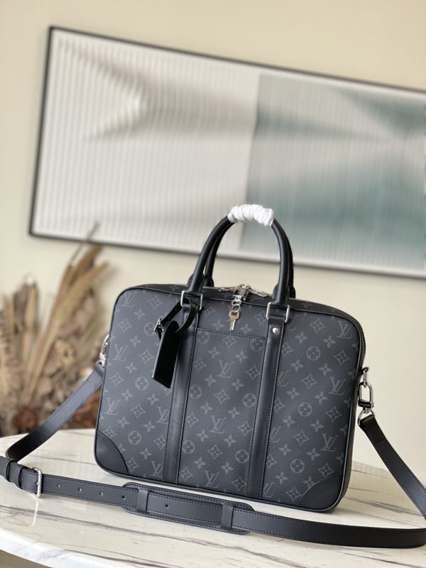 Louis Vuitton Small Voyage Briefcase - Black