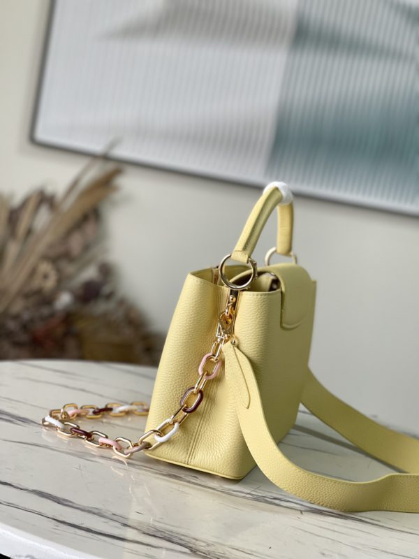 Louis Vuitton Capucines Medium Handbag – Yellow - Image 3