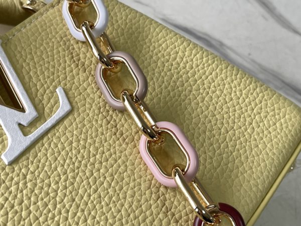 Louis Vuitton Capucines Mini Handbag - Yellow - Image 4