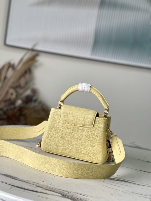 Louis Vuitton Capucines Mini Handbag - Yellow - Image 6
