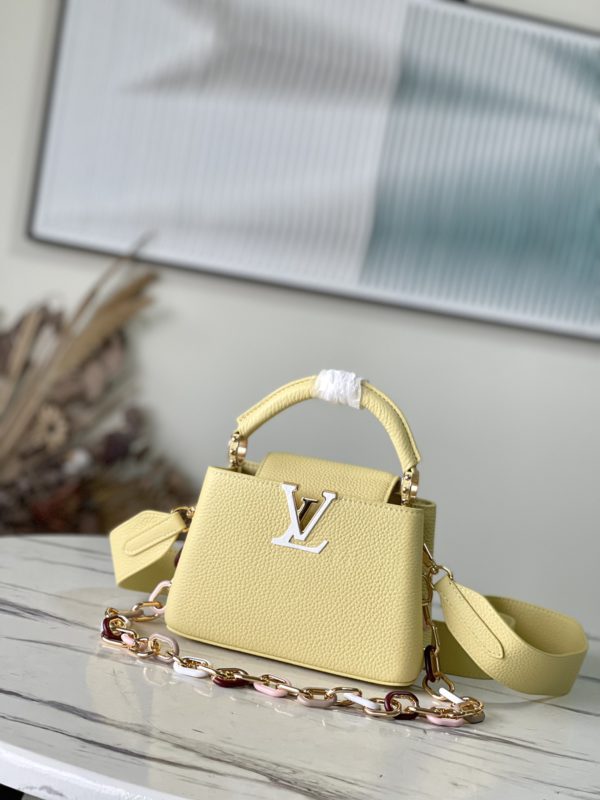Louis Vuitton Capucines Mini Handbag - Yellow