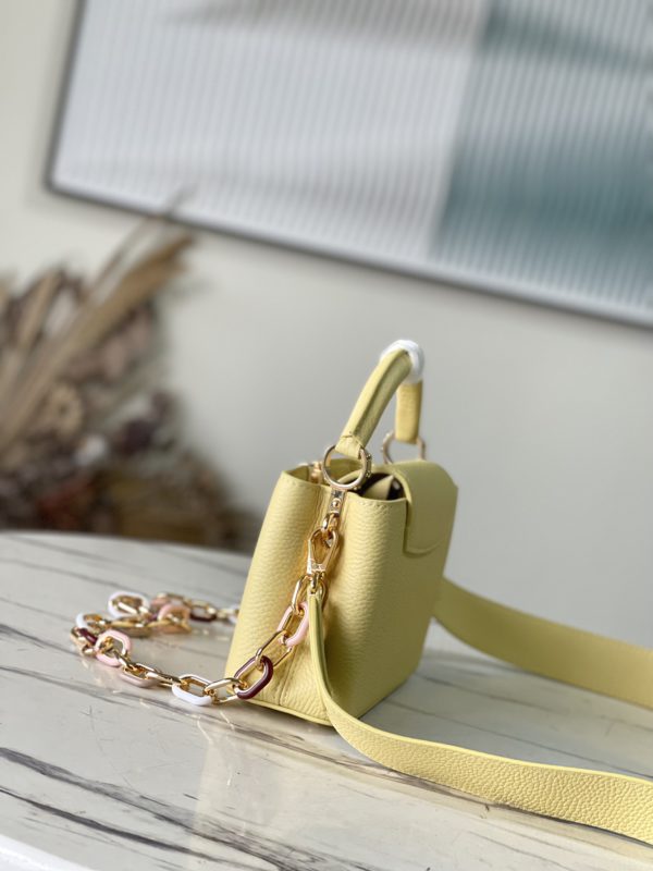 Louis Vuitton Capucines Mini Handbag - Yellow - Image 9