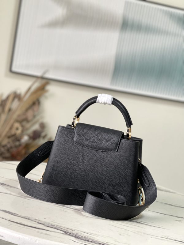 Louis Vuitton Capucines Small Handbag - Black - Image 3