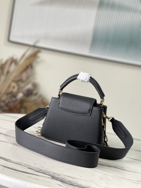 Louis Vuitton Capucines Mini Handbag - Black - Image 3