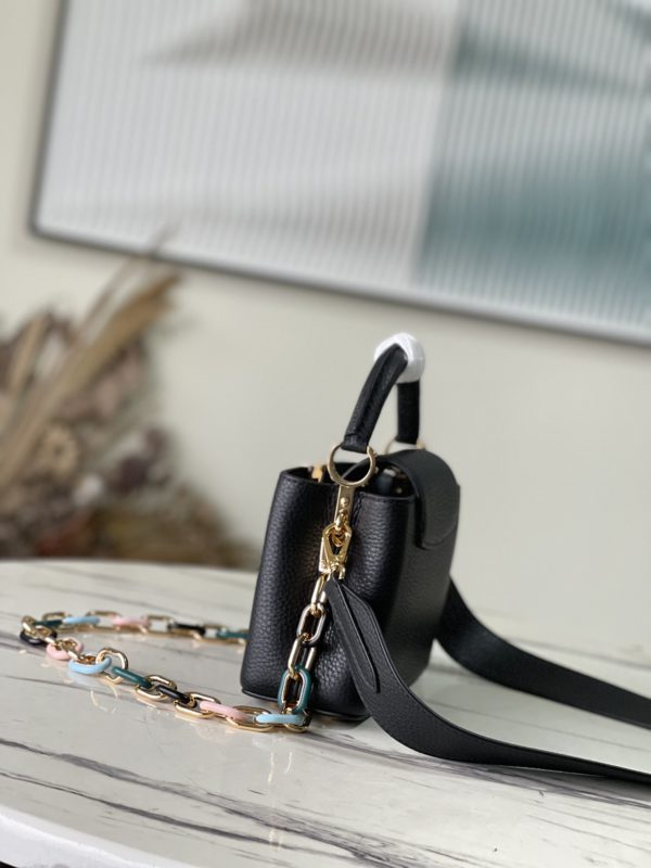 Louis Vuitton Capucines Mini Handbag - Black - Image 2