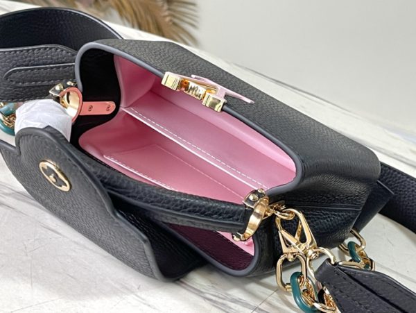 Louis Vuitton Capucines Mini Handbag - Black - Image 8