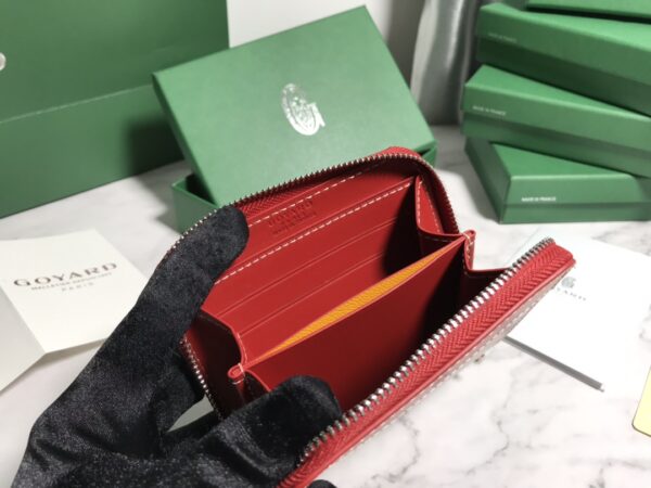 Goyard Short Zipper Clip Wallet - Red - Image 3