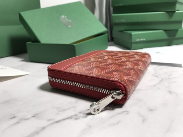 Goyard Short Zipper Clip Wallet - Red - Image 4