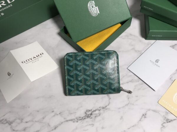 Goyard Short Zipper Clip Wallet - Green - Image 5