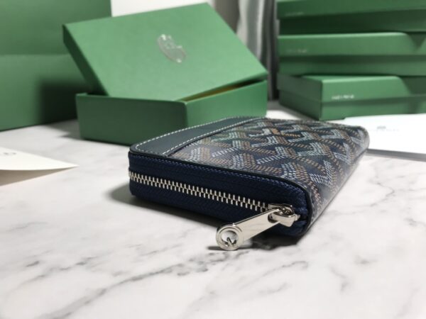 Goyard Short Zipper Clip Wallet - Dark Blue - Image 3