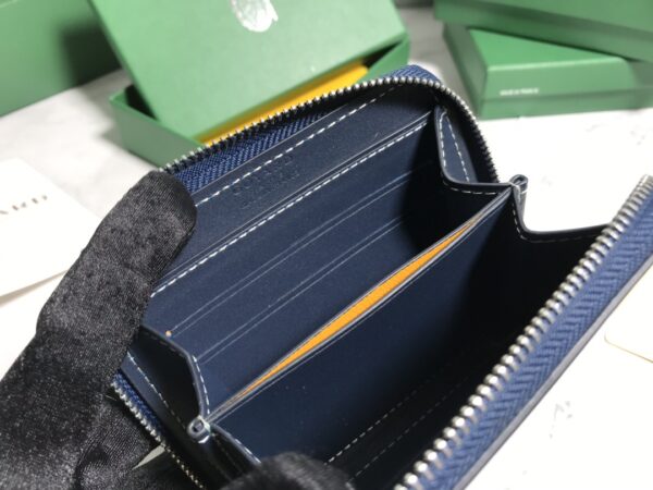 Goyard Short Zipper Clip Wallet - Dark Blue - Image 4