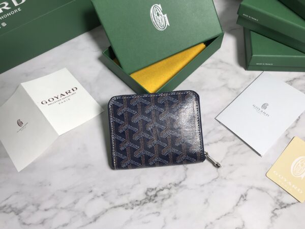 Goyard Short Zipper Clip Wallet - Dark Blue - Image 5