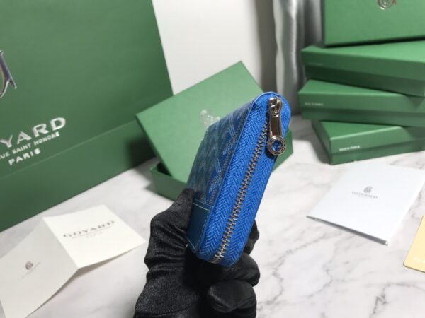 Goyard Short Zipper Clip Wallet - Electric Blue - Image 3