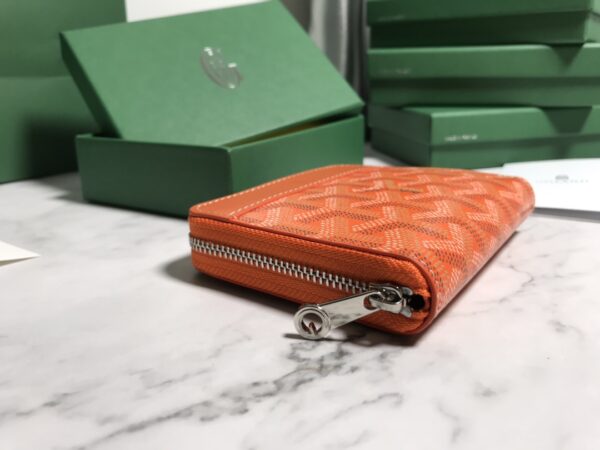 Goyard Short Zipper Clip Wallet - Orange - Image 4