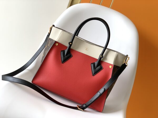Louis Vuitton Medium On My Side Handbag - Red - Image 4