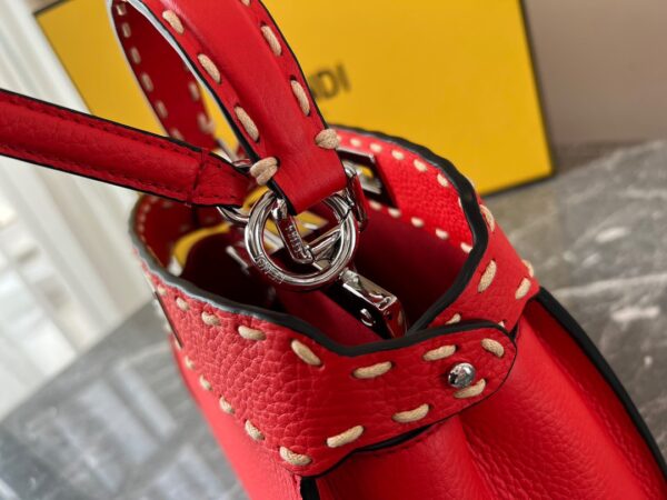 Fendi Iconic Peekaboo Handbag - Red - Image 4