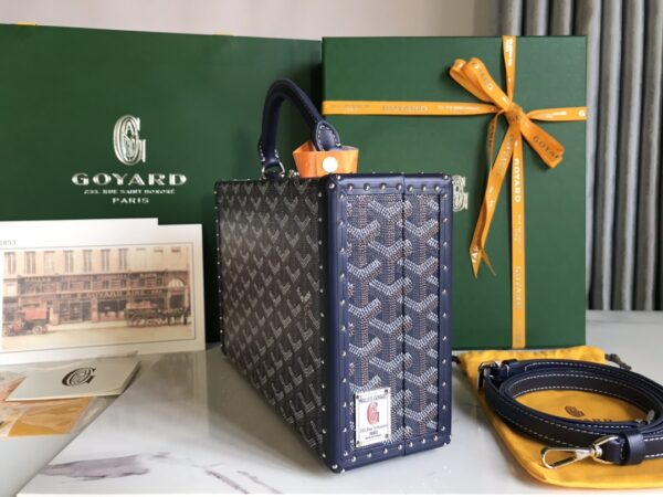 Goyard Grand Hôtel Suitcase Handbag - Dark Blue - Image 4