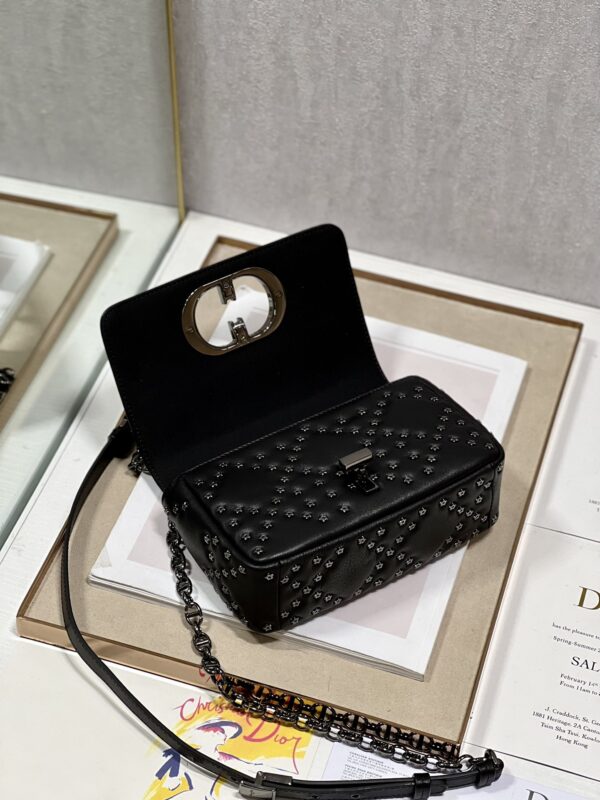 Dior Small Caro Handbag - Pentagonal Star Black Gun Buckle - Image 3