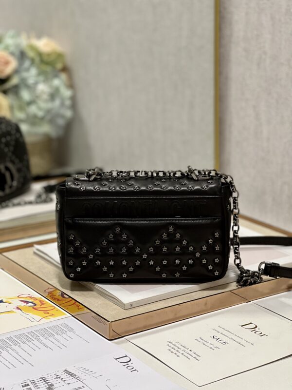 Dior Small Caro Handbag - Pentagonal Star Black Gun Buckle - Image 5