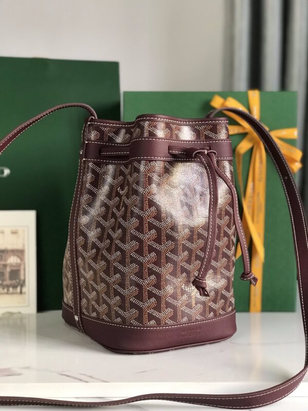 Goyard Petit Flot Bucket Bag - Wine Red - Image 5