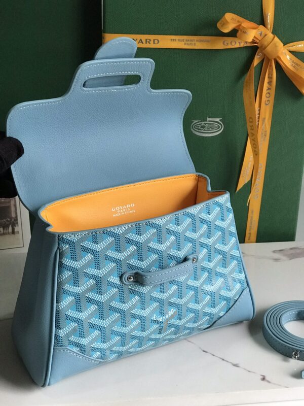 Goyard Saïgon Mini Handbag - Turquoise Blue - Image 3