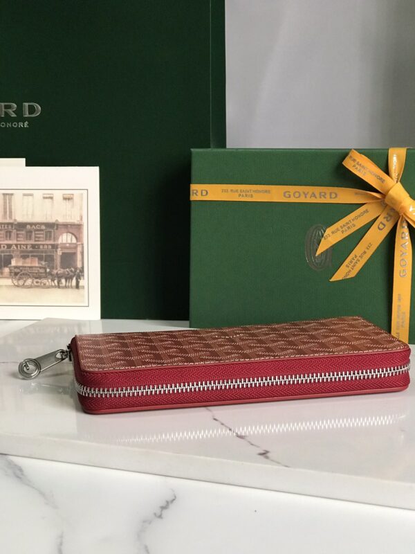 Goyard Matignon Large Long Wallet - Red - Image 4