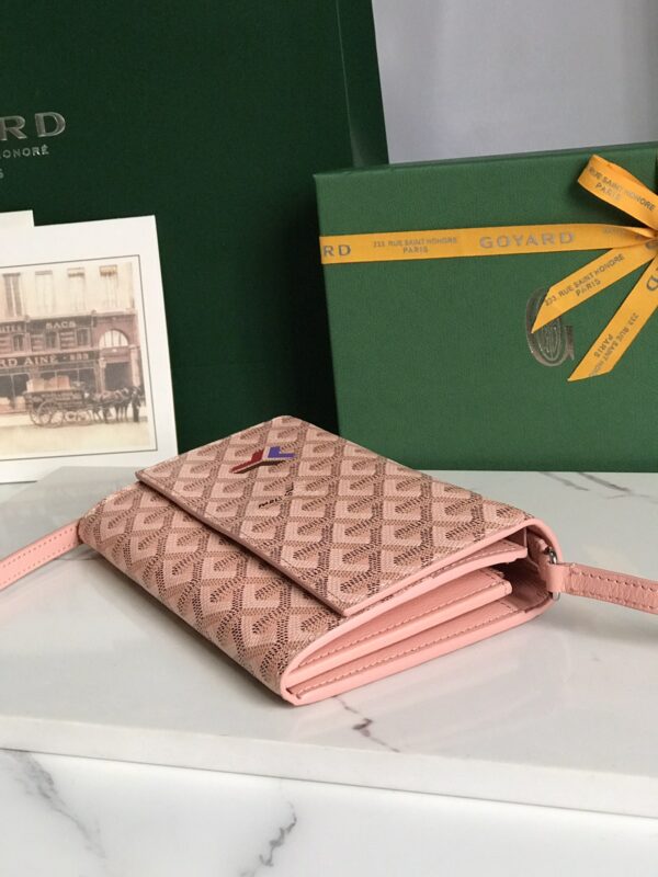 Goyard Varenne Crossbody Wallet - Pink - Image 4