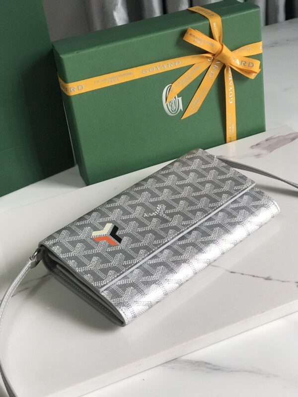 Goyard Varenne Crossbody Wallet - Silver - Image 3