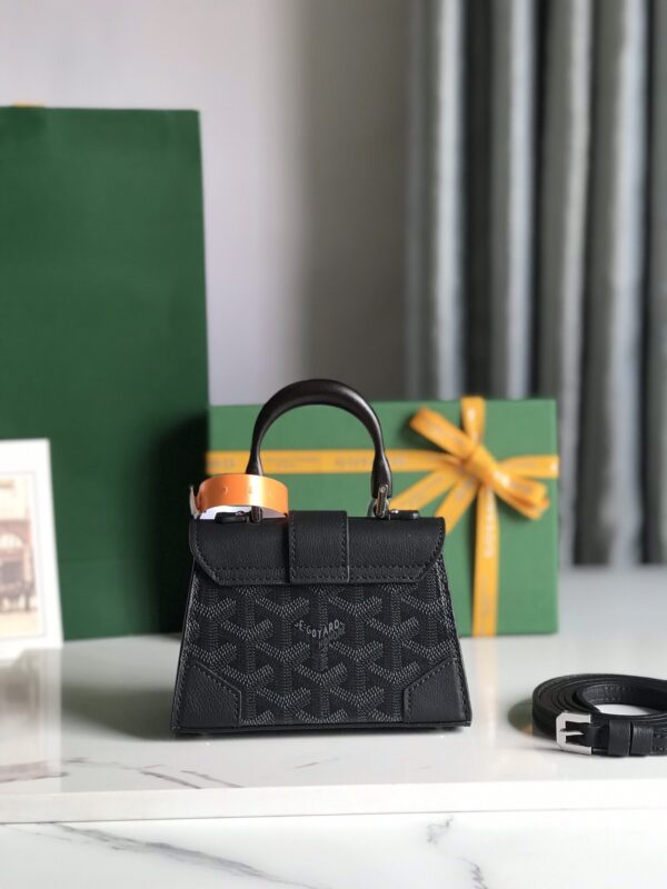 Goyard Saïgon Nano Super Mini Handbag - Black - Image 4