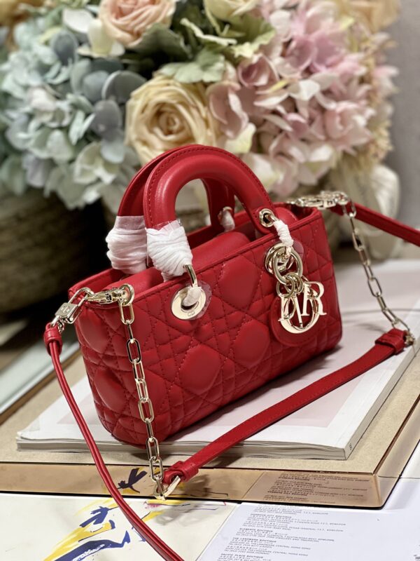 Dior Mini Horizontal Princess Diana Bag - Red - Image 5