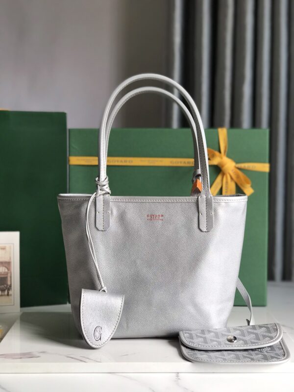 Goyard Anjou Mini Tote Handbag - Gray - Image 2