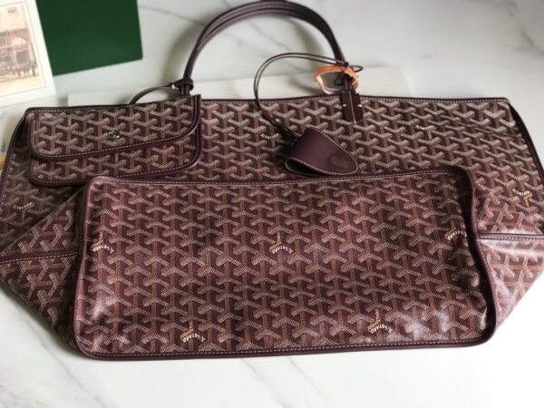 Goyard XLarge Reversible Anjou Double-Sided Tote Bag – Wine Red - Image 3