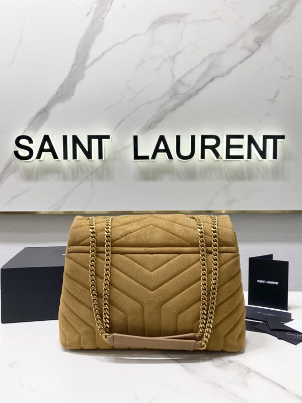 YSL LouLou Y-Shaped Large Shoulder Bag - Brown - Image 3