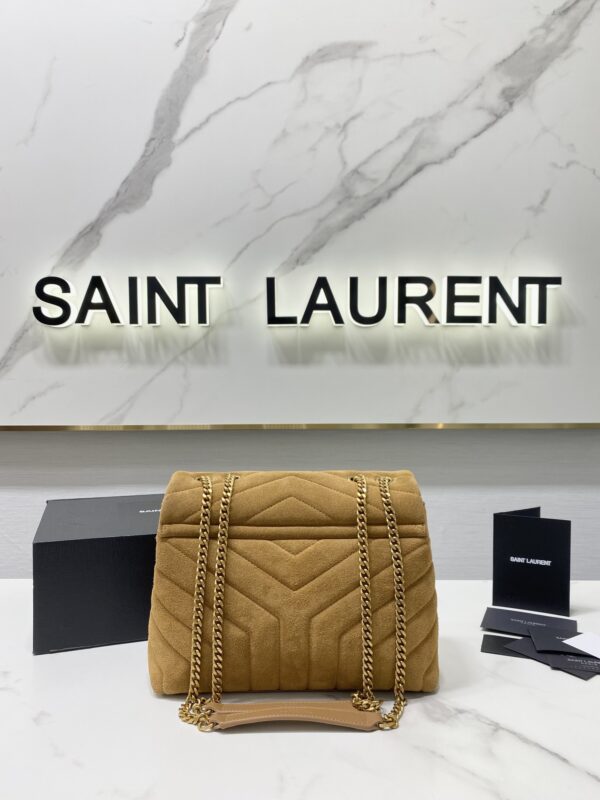 YSL LouLou Y-Shaped Medium Shoulder Bag - Brown - Image 2