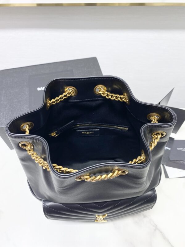 YSL Lambskin Backpack - Black - Image 4