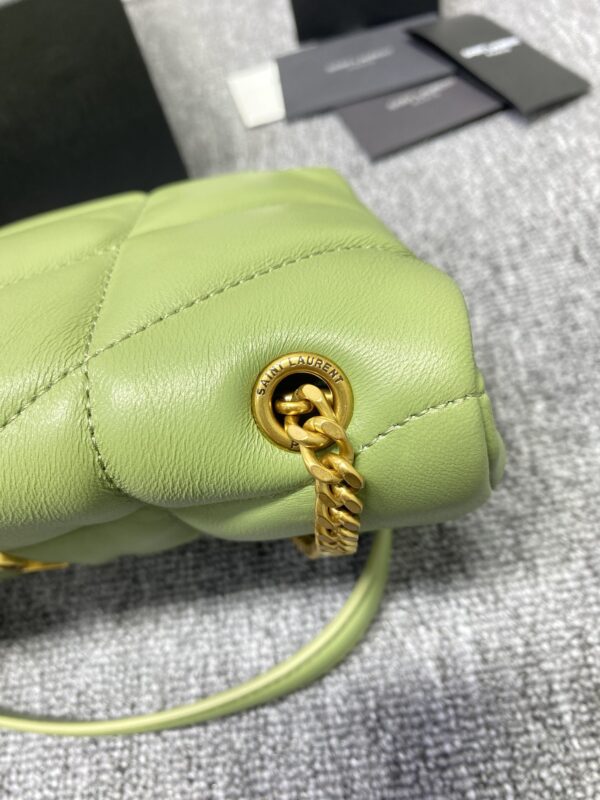 YSL Loulou Puffer Mini Bag - Avocado Green - Image 2